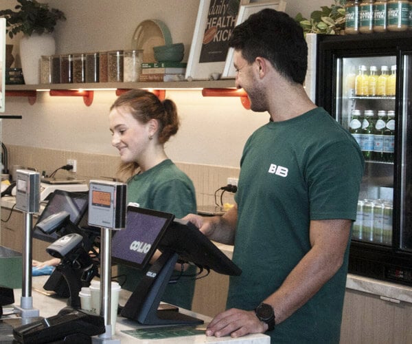 Blitz Bar team serving customers